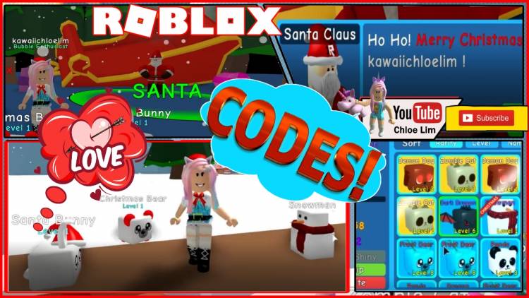 Roblox Gameplay Bubble Gum Simulator Codes I Met Santa And Phew I Was Not On His Naughty List Free Blog Directory