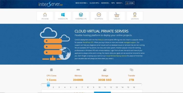 Cloud Vps Hosting Budget Windows And Linux By Interserver Free