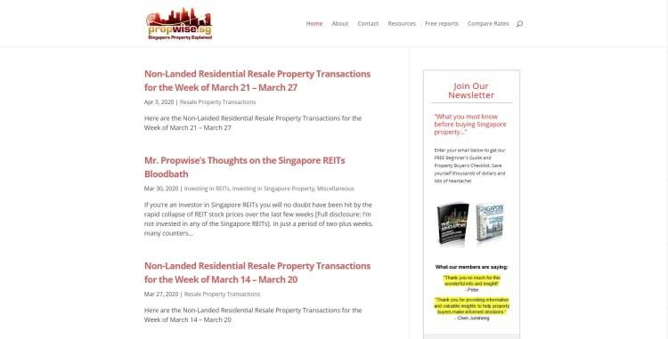 Propwise Sg Singapore Property Blog Investing In Singapore